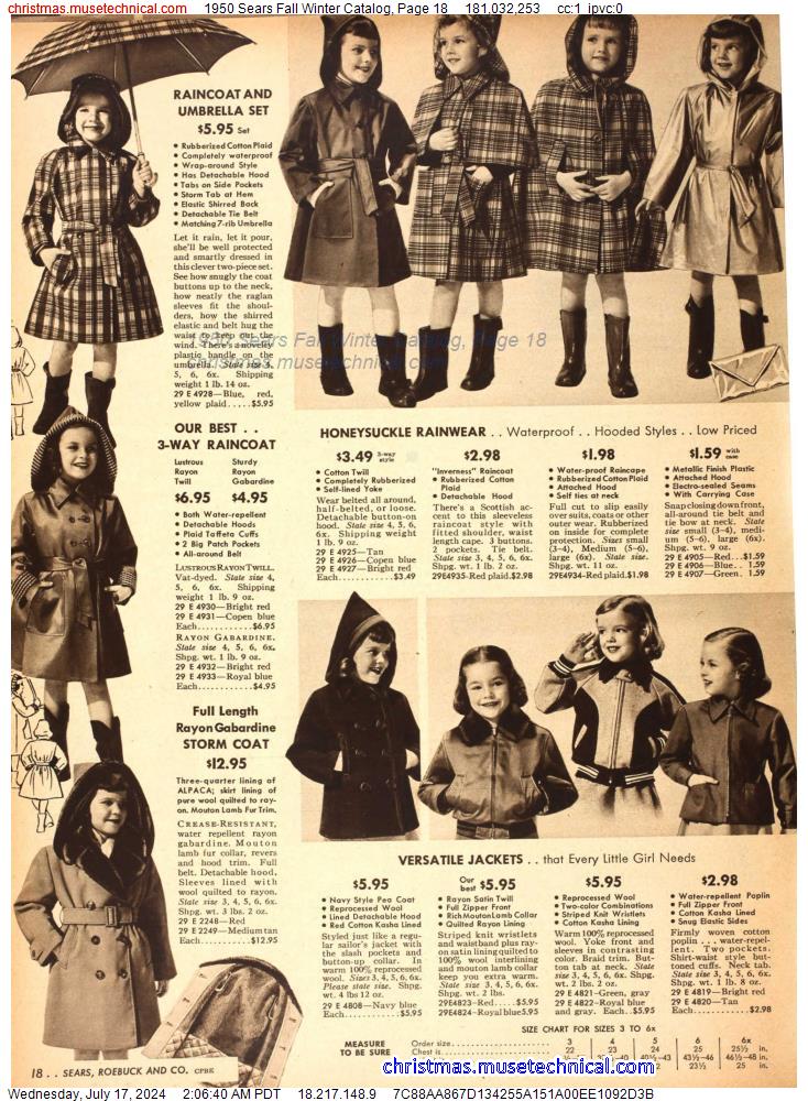 1950 Sears Fall Winter Catalog, Page 18