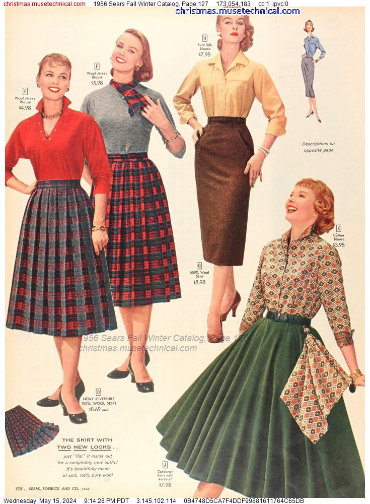 1956 Sears Fall Winter Catalog, Page 127