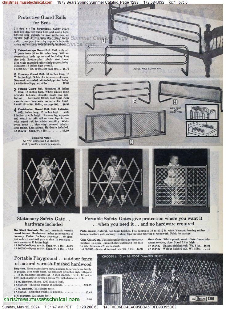1973 Sears Spring Summer Catalog, Page 1298