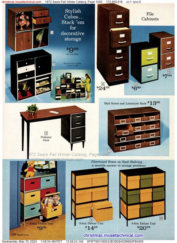 1972 Sears Fall Winter Catalog, Page 1290