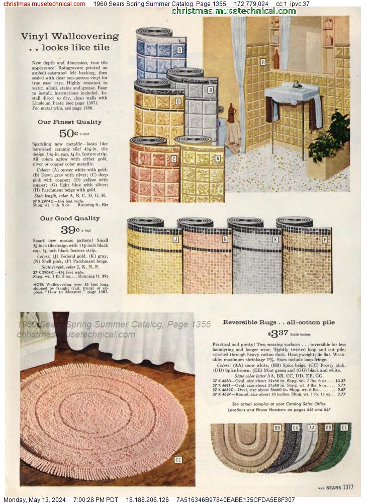 1960 Sears Spring Summer Catalog, Page 1355
