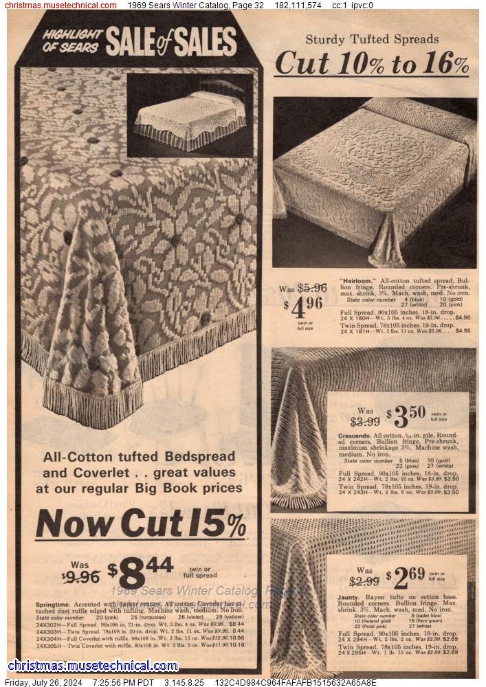 1969 Sears Winter Catalog, Page 32