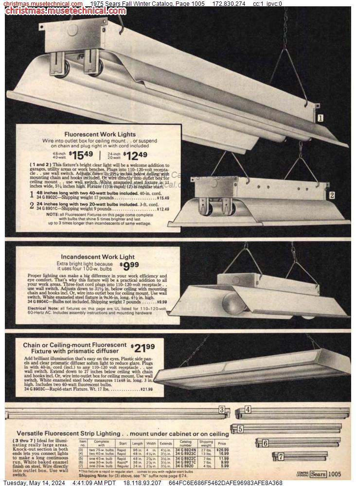1975 Sears Fall Winter Catalog, Page 1005