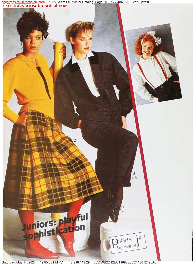1985 Sears Fall Winter Catalog, Page 58