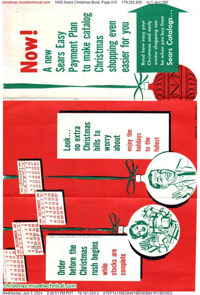 1958 Sears Christmas Book, Page 410