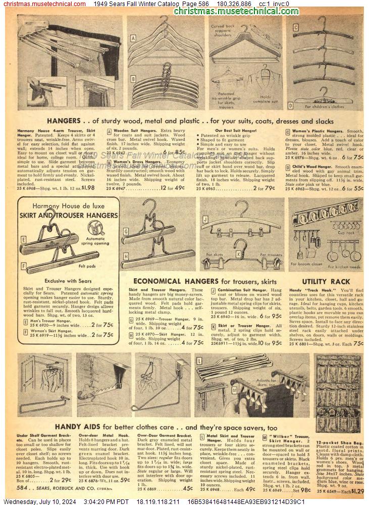 1949 Sears Fall Winter Catalog, Page 586