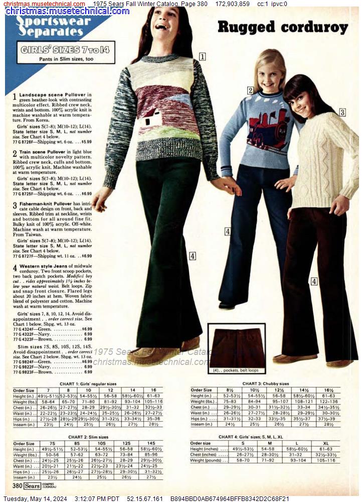 1975 Sears Fall Winter Catalog, Page 380