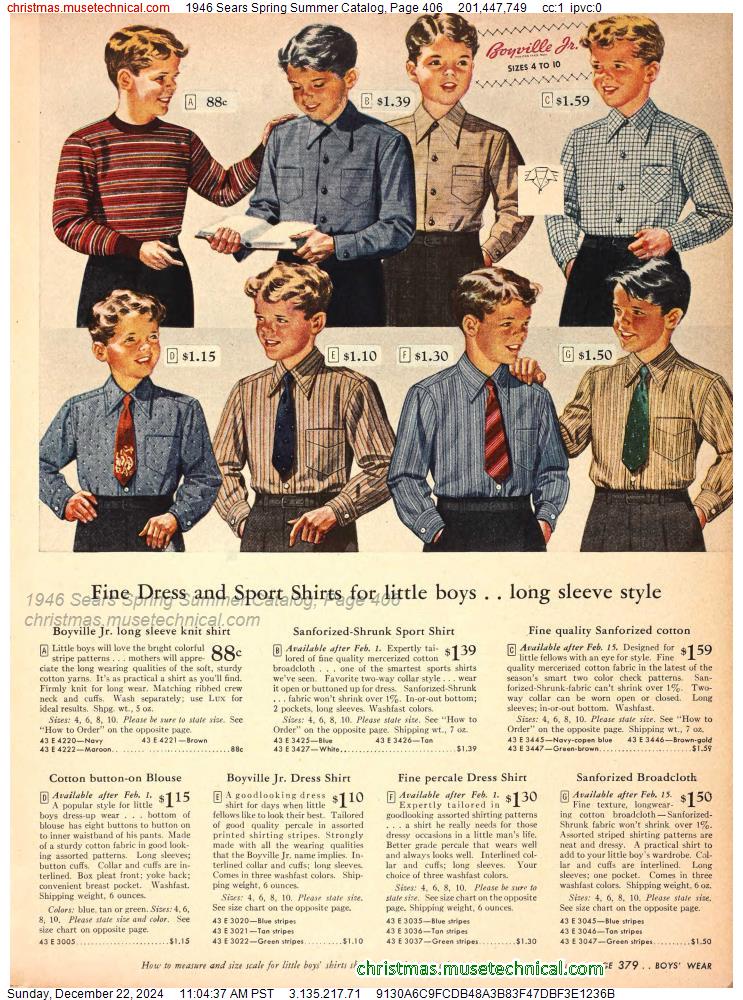 1946 Sears Spring Summer Catalog, Page 406