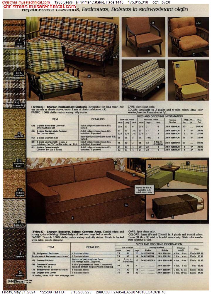 1980 Sears Fall Winter Catalog, Page 1440