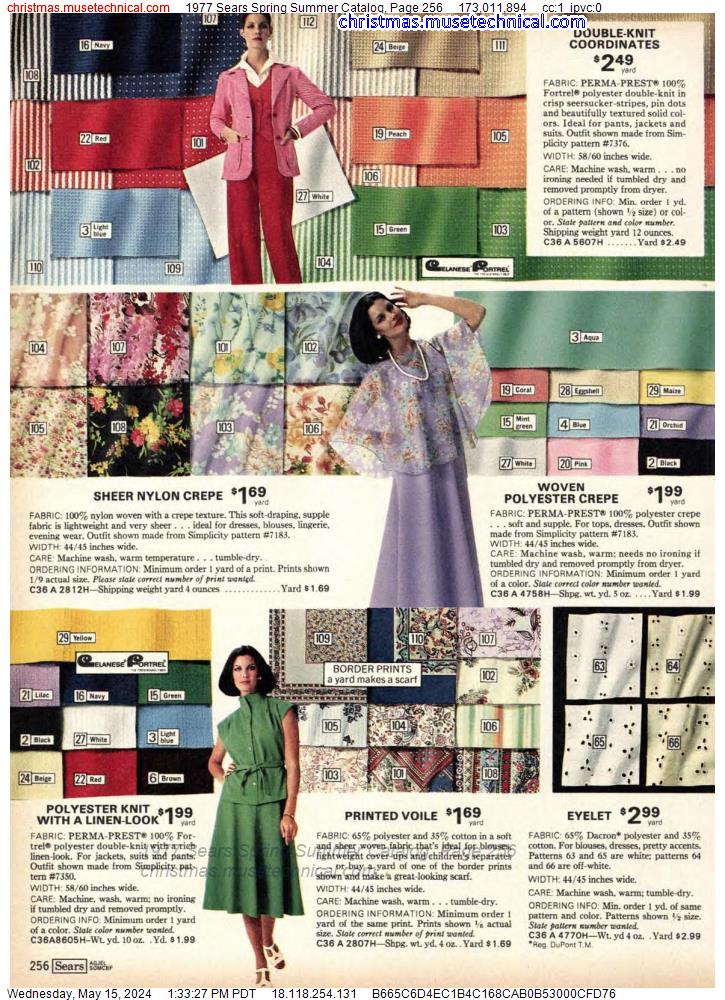 1977 Sears Spring Summer Catalog, Page 256
