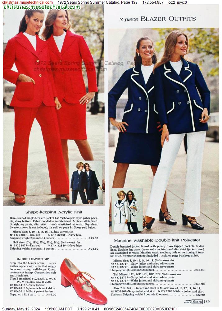 1972 Sears Spring Summer Catalog, Page 138