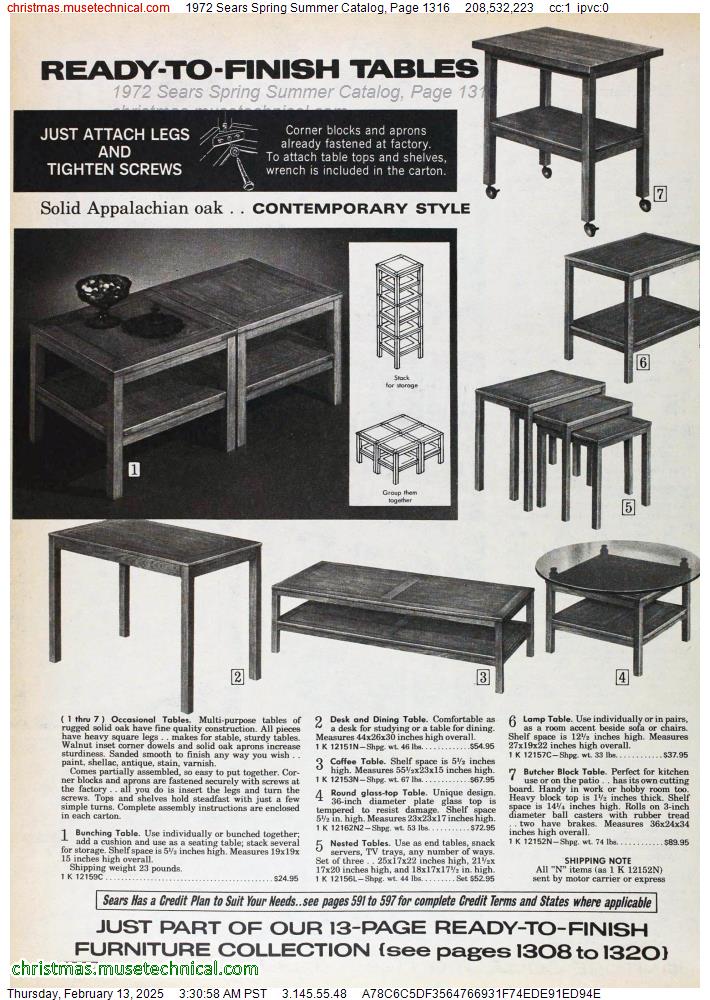 1972 Sears Spring Summer Catalog, Page 1316