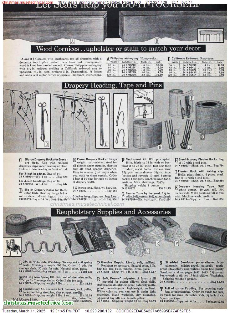 1972 Sears Spring Summer Catalog, Page 1500