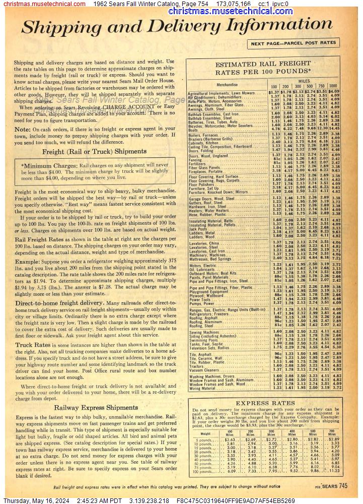1962 Sears Fall Winter Catalog, Page 754
