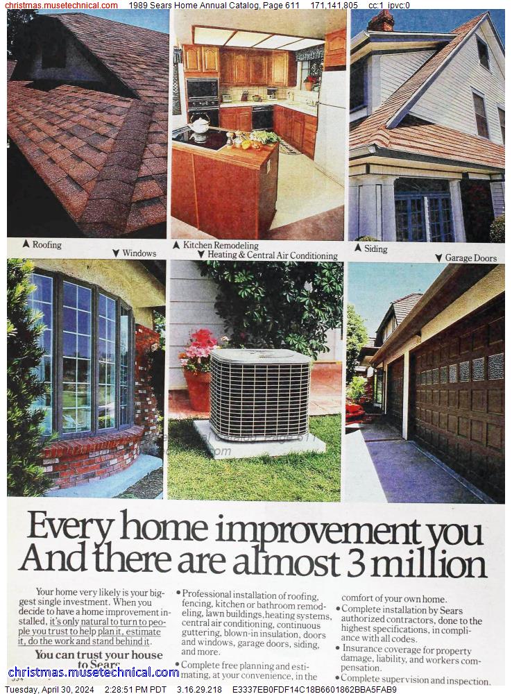 1989 Sears Home Annual Catalog, Page 611