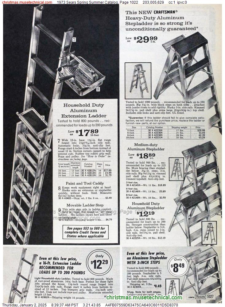 1973 Sears Spring Summer Catalog, Page 1022