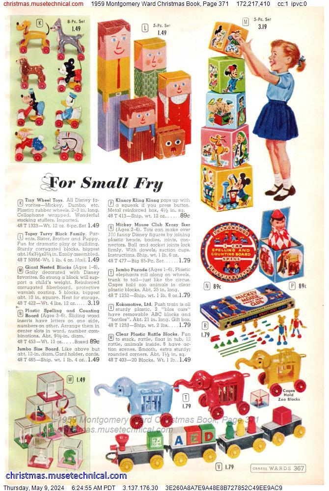 1959 Montgomery Ward Christmas Book, Page 371