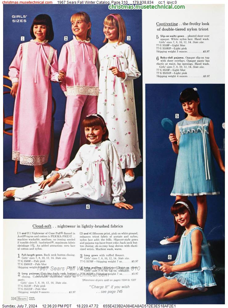 1967 Sears Fall Winter Catalog, Page 310