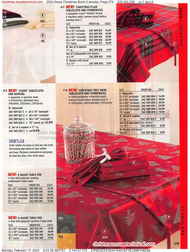 2004 Sears Christmas Book (Canada), Page 579