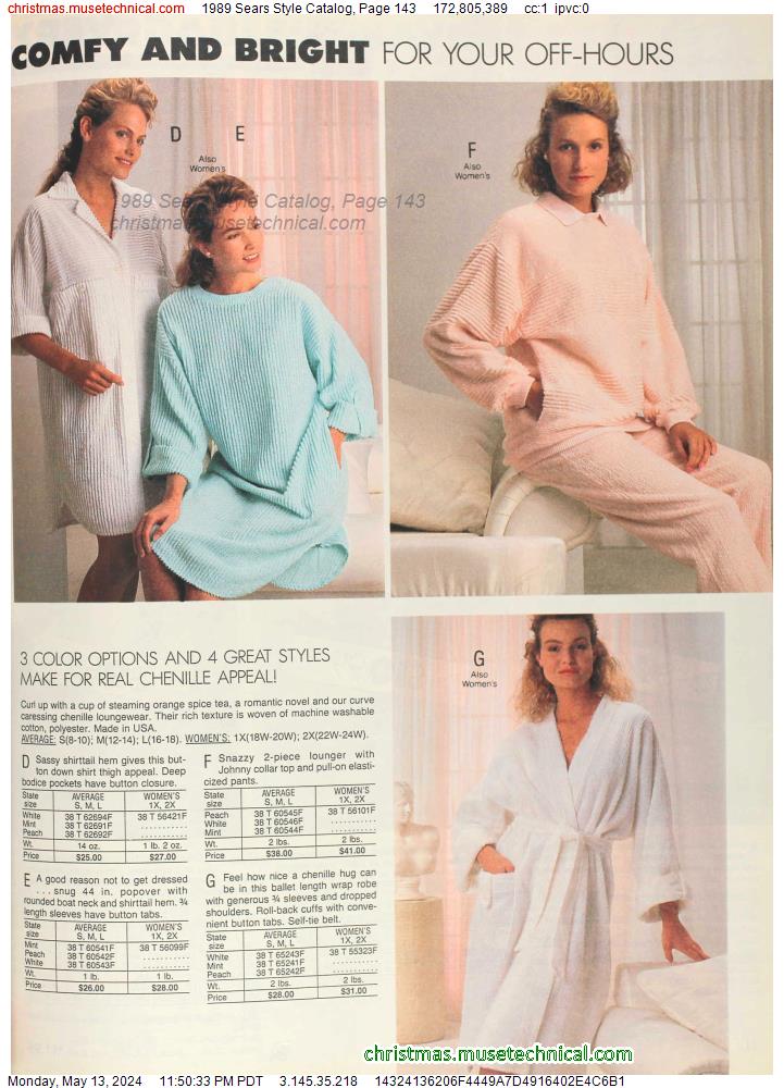 1989 Sears Style Catalog, Page 143