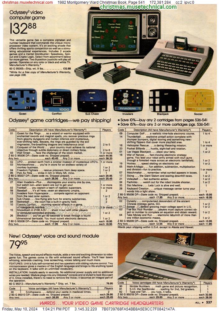 1982 Montgomery Ward Christmas Book, Page 541