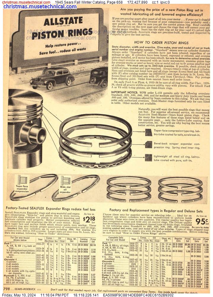 1945 Sears Fall Winter Catalog, Page 658