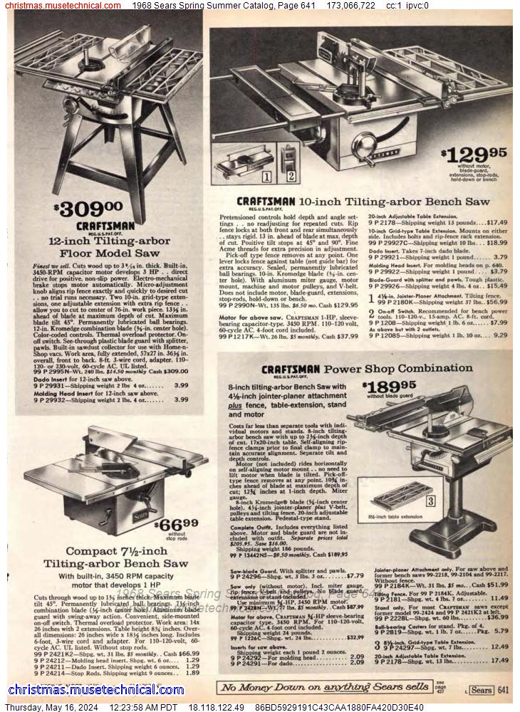1968 Sears Spring Summer Catalog, Page 641