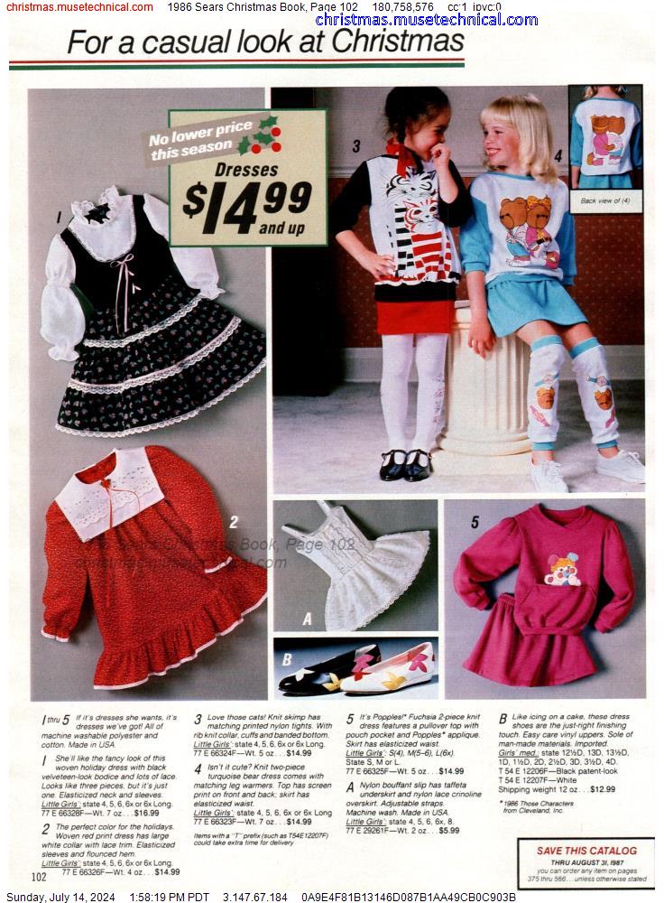 1986 Sears Christmas Book, Page 102