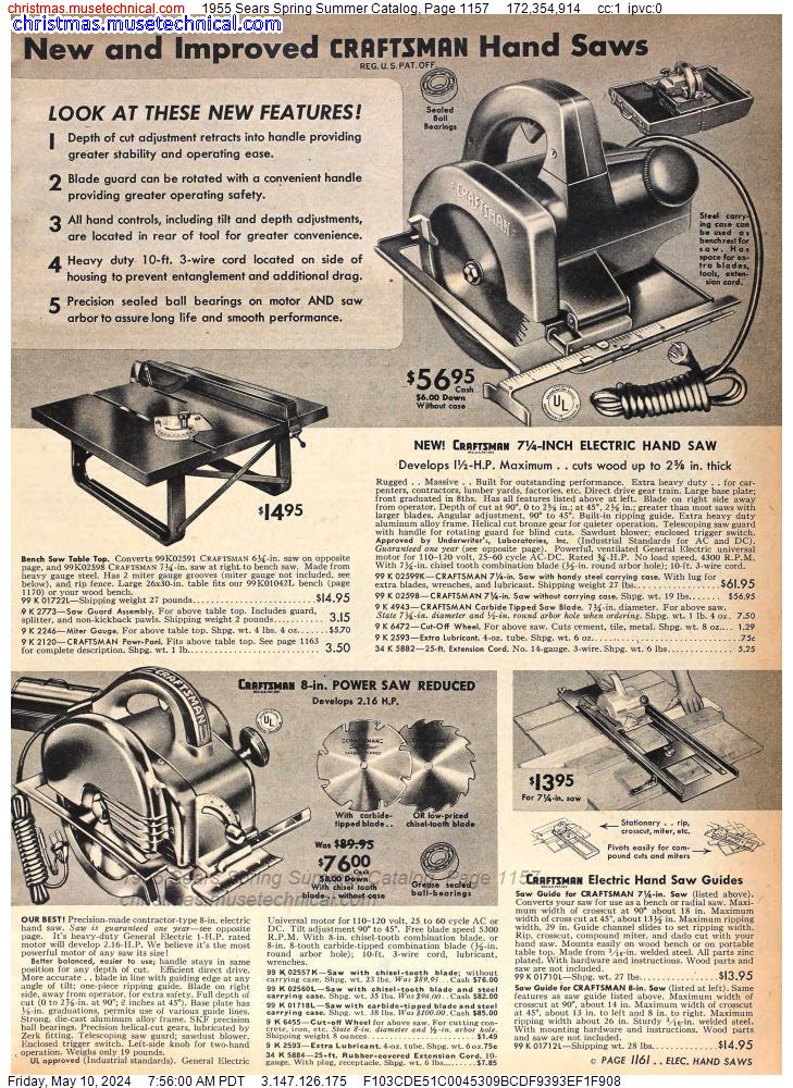 1955 Sears Spring Summer Catalog, Page 1157