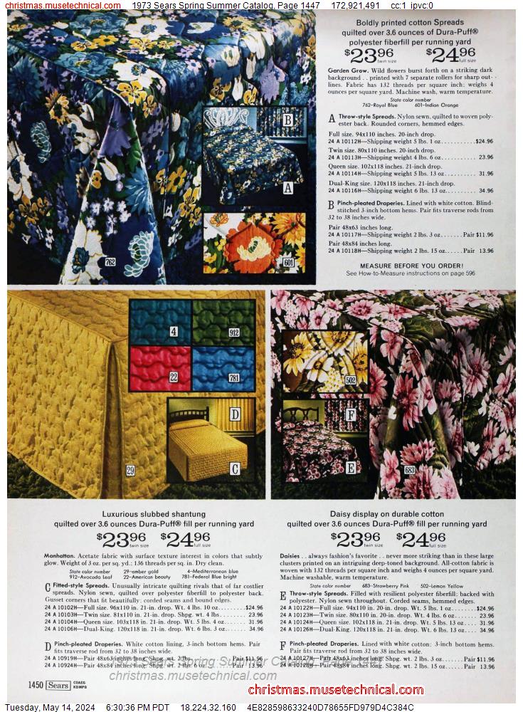 1973 Sears Spring Summer Catalog, Page 1447