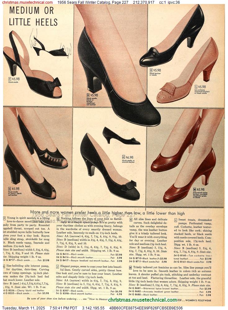 1956 Sears Fall Winter Catalog, Page 227