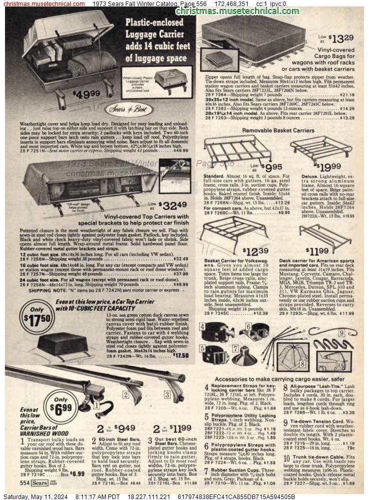 1973 Sears Fall Winter Catalog, Page 556