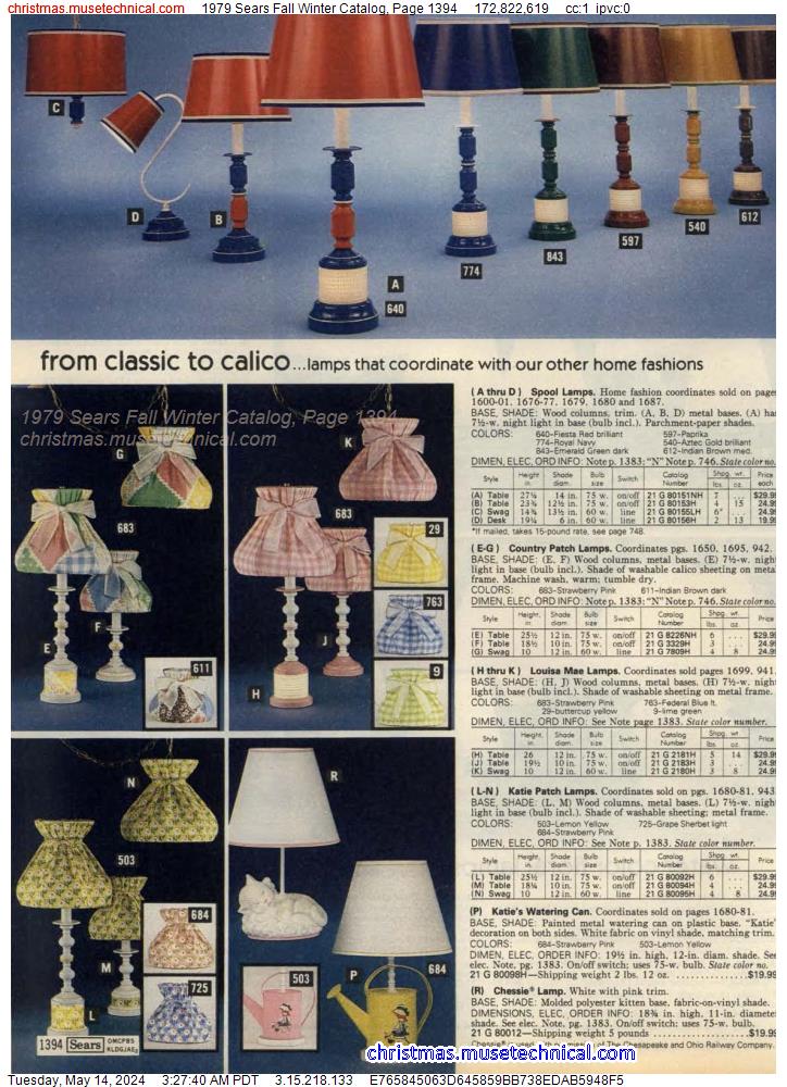 1979 Sears Fall Winter Catalog, Page 1394