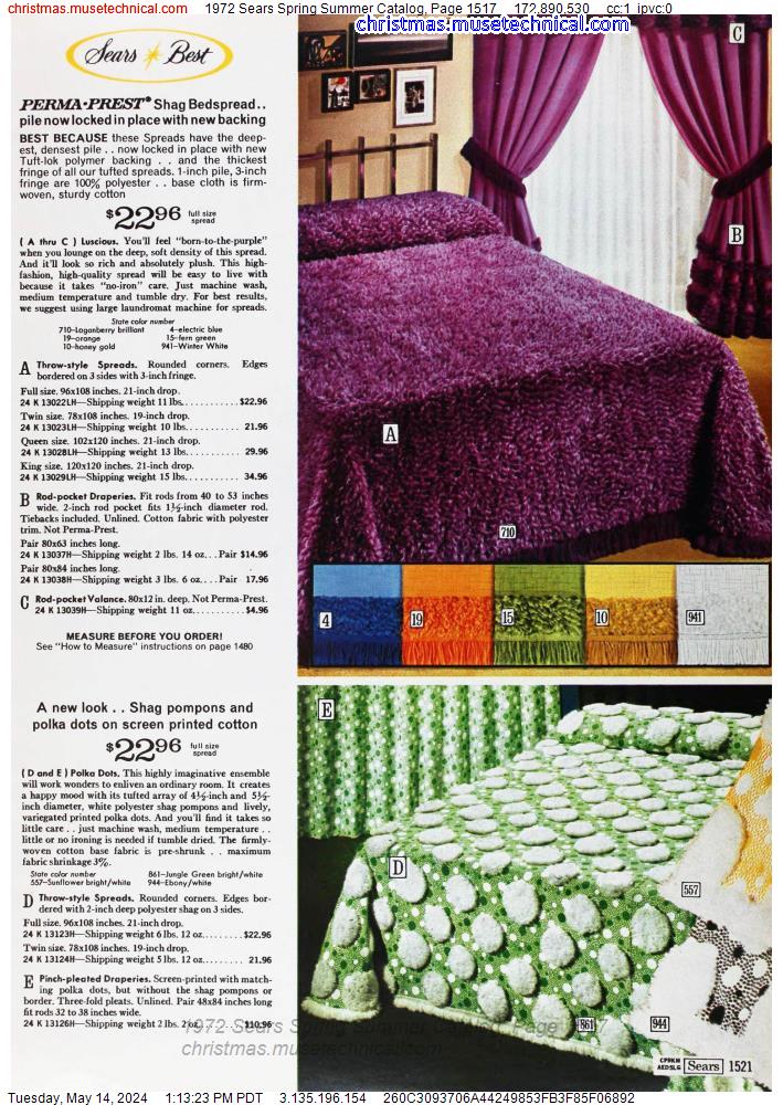 1972 Sears Spring Summer Catalog, Page 1517