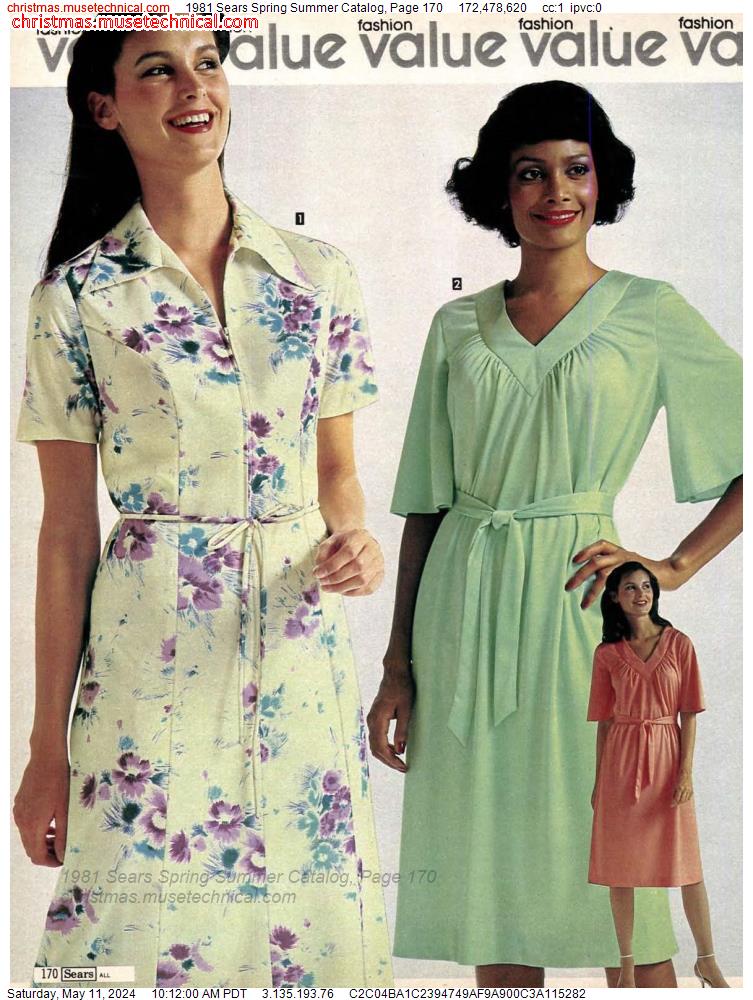 1981 Sears Spring Summer Catalog, Page 170