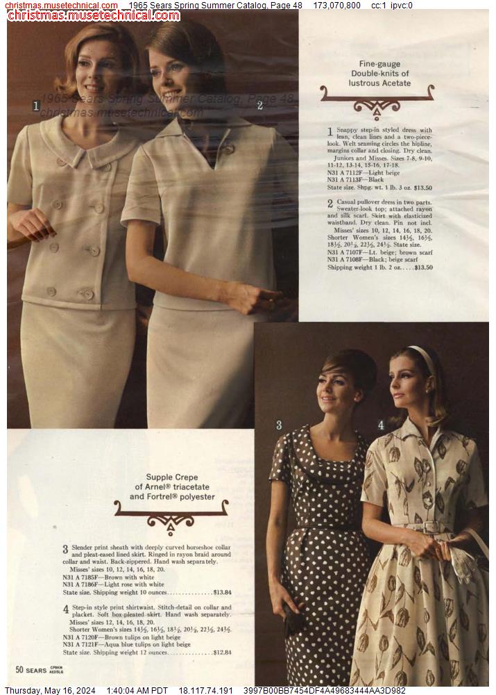 1965 Sears Spring Summer Catalog, Page 48
