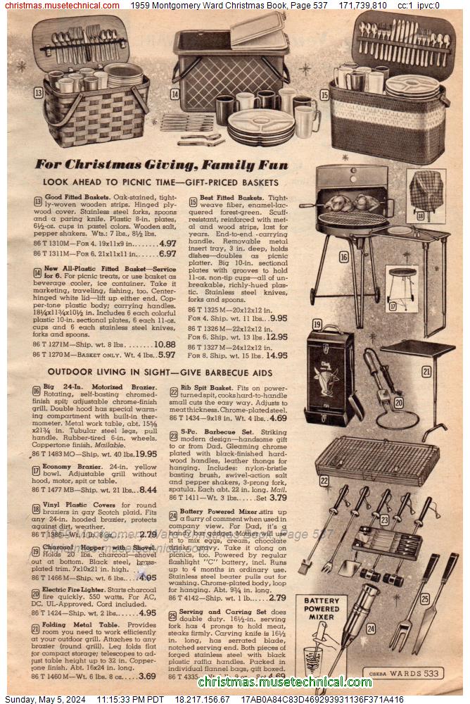1959 Montgomery Ward Christmas Book, Page 537