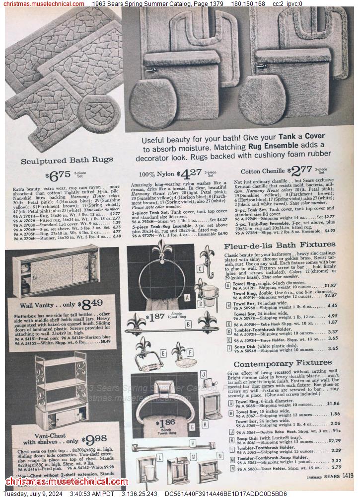 1963 Sears Spring Summer Catalog, Page 1379