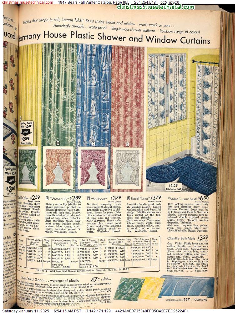 1947 Sears Fall Winter Catalog, Page 955