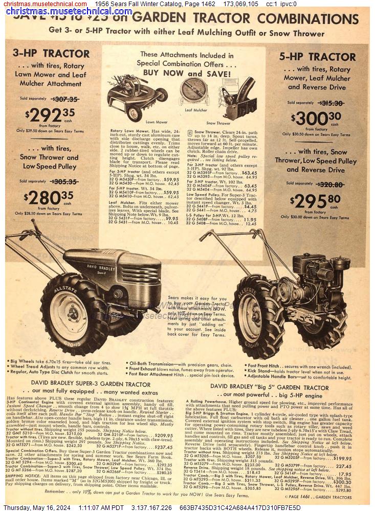 1956 Sears Fall Winter Catalog, Page 1462