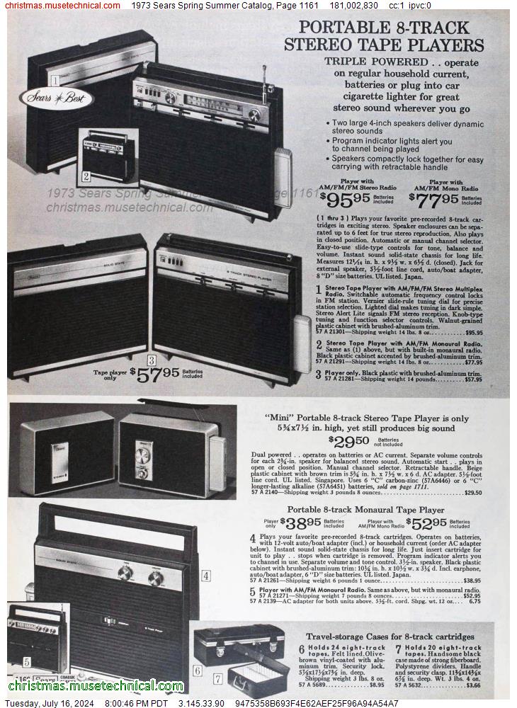 1973 Sears Spring Summer Catalog, Page 1161