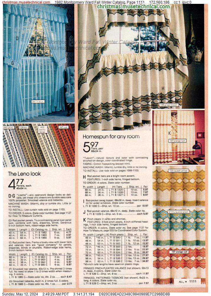 1982 Montgomery Ward Fall Winter Catalog, Page 1111