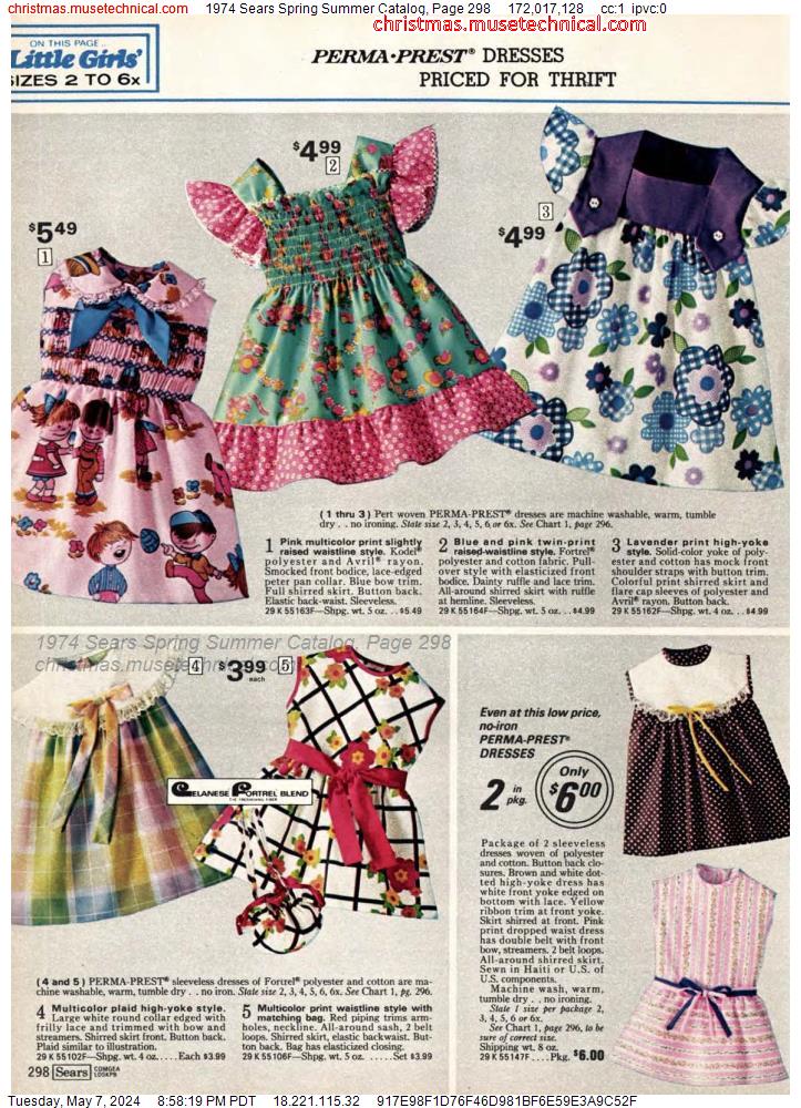 1974 Sears Spring Summer Catalog, Page 298