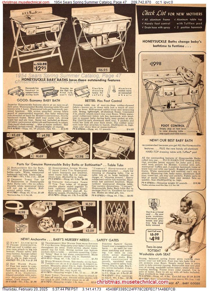 1954 Sears Spring Summer Catalog, Page 47