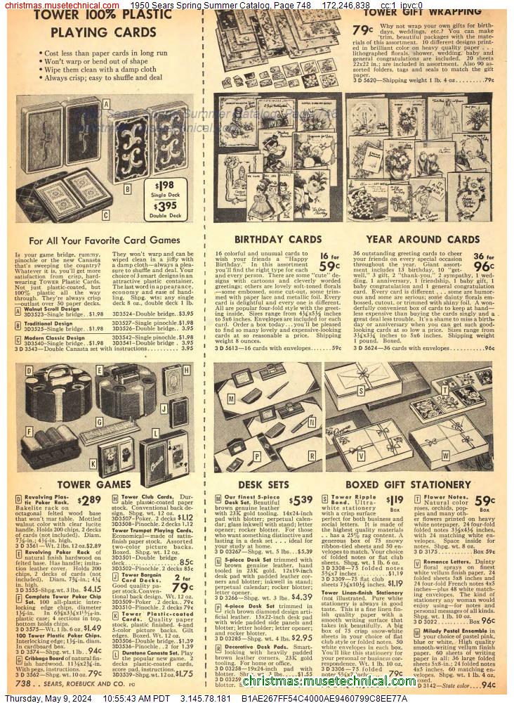 1950 Sears Spring Summer Catalog, Page 748