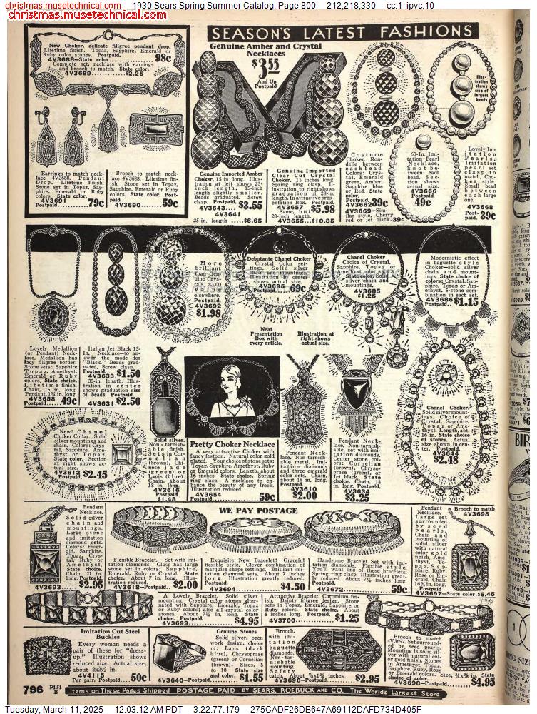 1930 Sears Spring Summer Catalog, Page 800