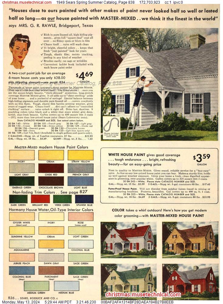 1949 Sears Spring Summer Catalog, Page 838