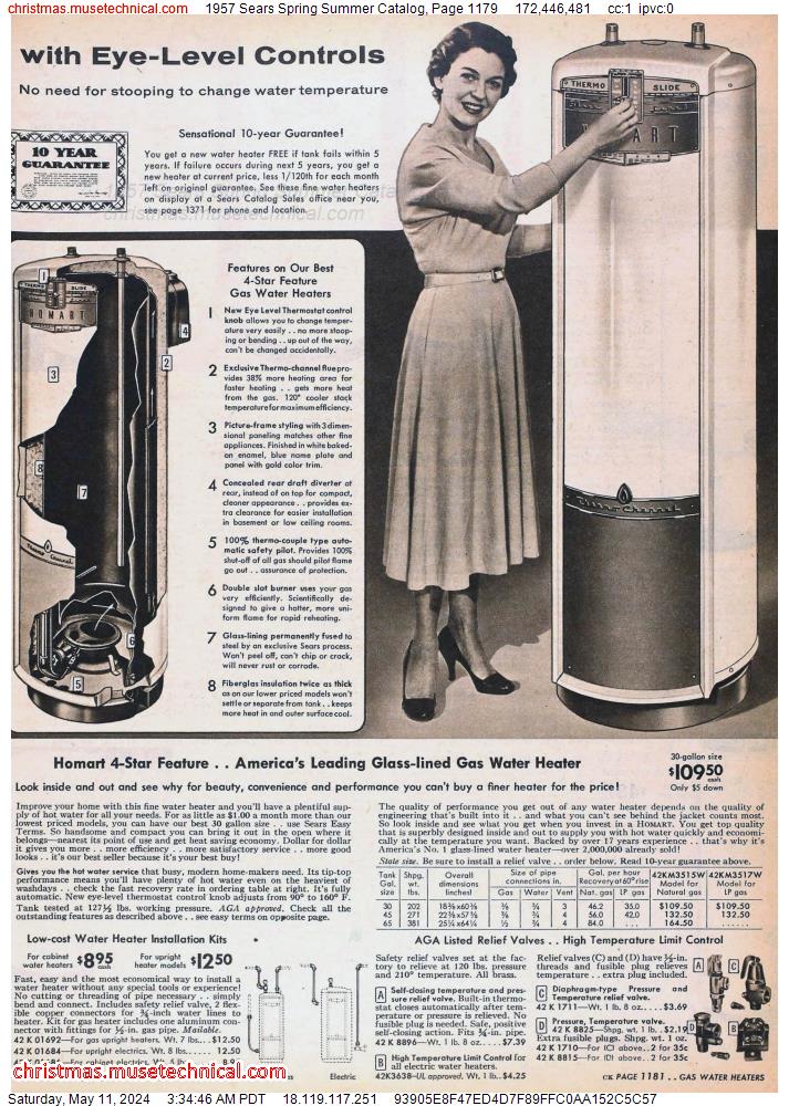 1957 Sears Spring Summer Catalog, Page 1179