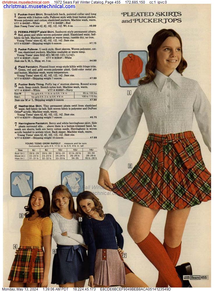 1972 Sears Fall Winter Catalog, Page 455