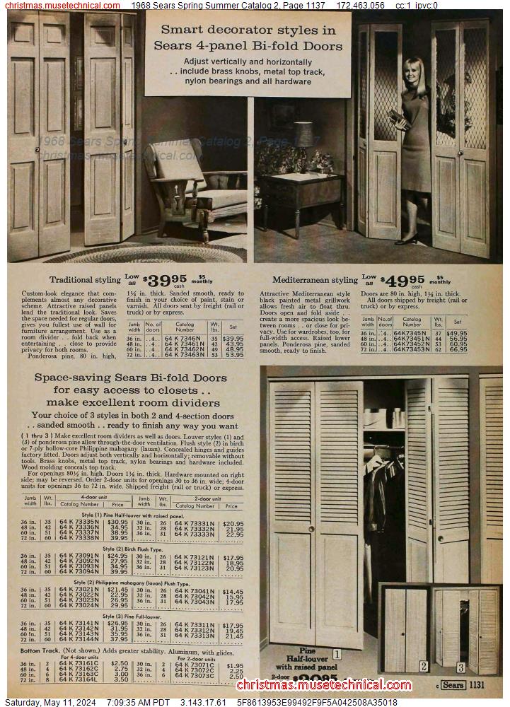 1968 Sears Spring Summer Catalog 2, Page 1137